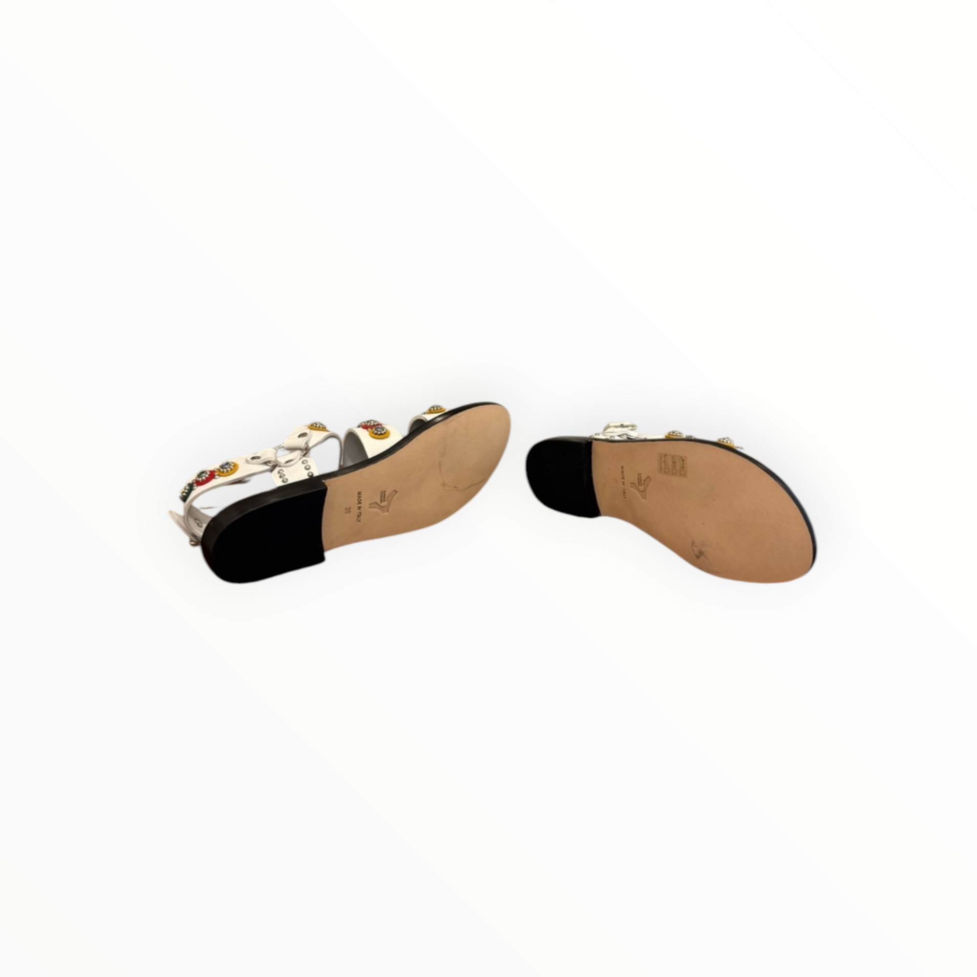 Nanni Milano Studded Sandal -White Multi