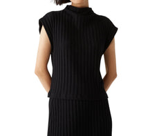 Michael Stars Naira Mock Neck Top - Black