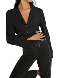 Nation Ltd Cassidy Button Up Shirt - Jet Black