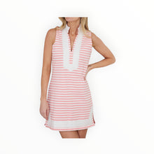 Sail to Sable Stripe Sleeveless Classic Tunic - Coral/White