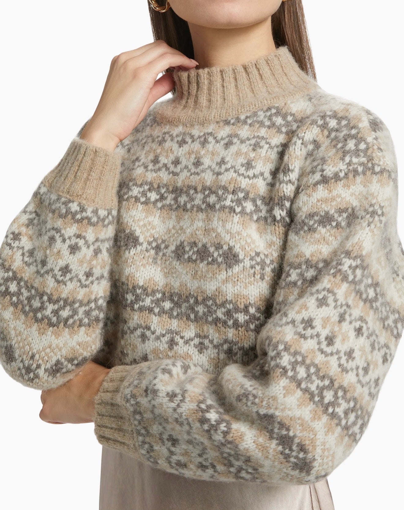 dh New York Lou Sweater & Satin - Dress Set - Oatmeal Combo