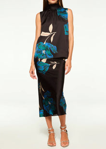 MISA Luka Top - Nightshade Flora Satin