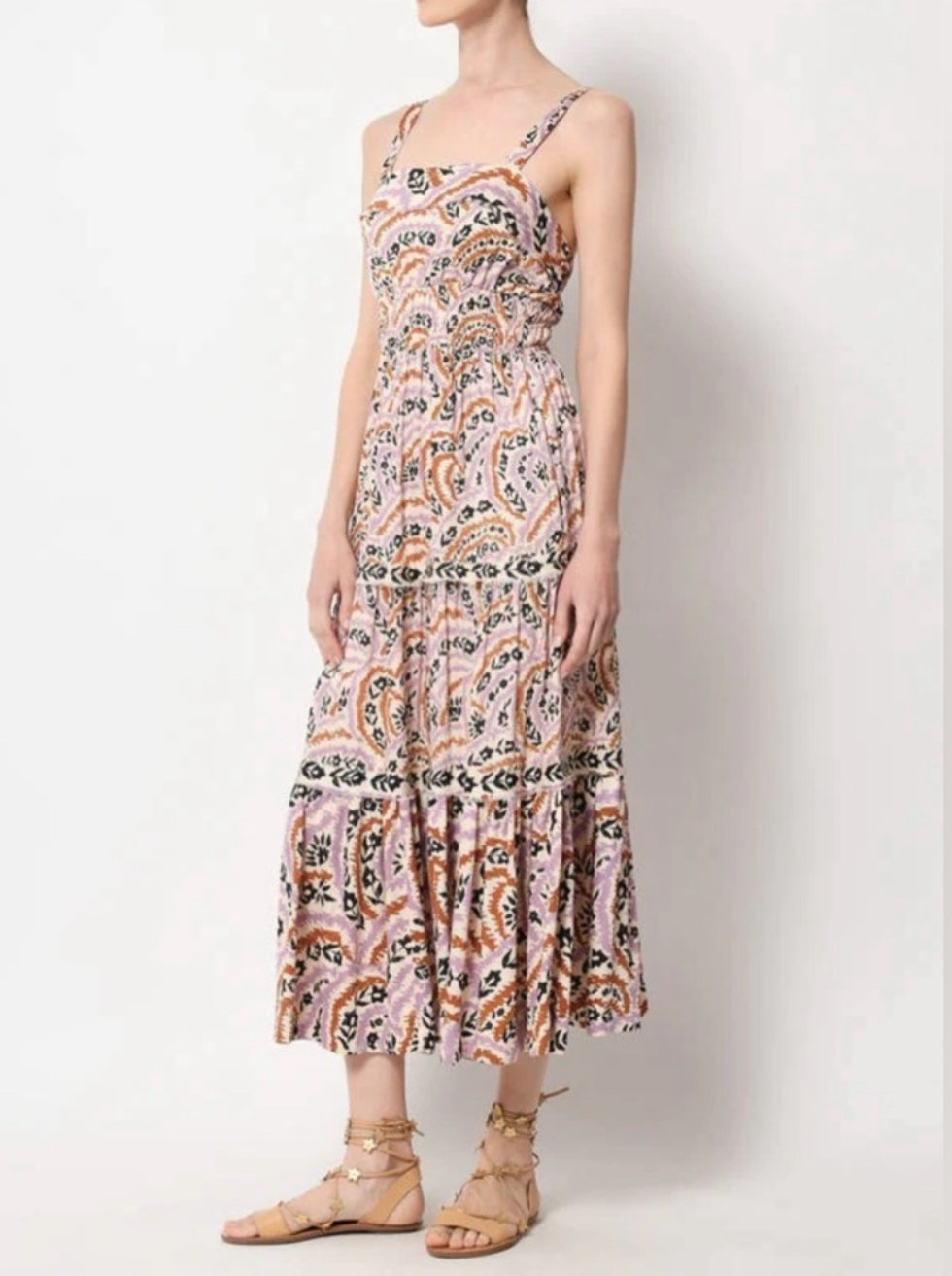 Omika Monroe Midi Dress - Lucia Lavender