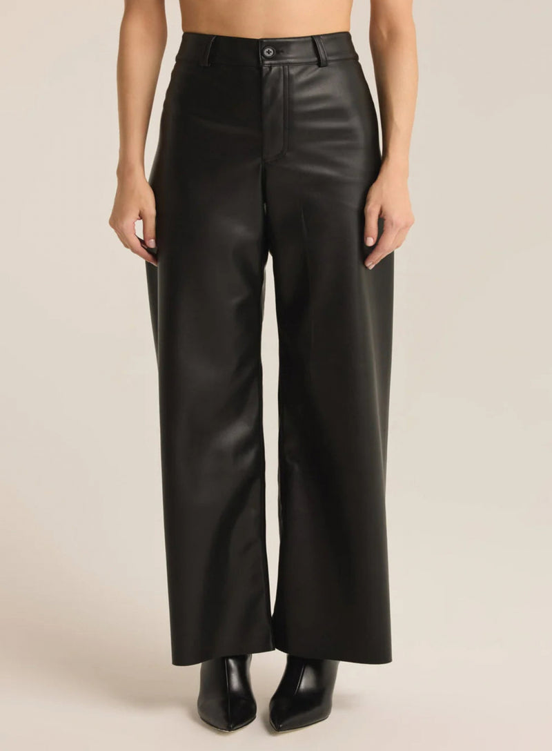 Z Supply Rilynn Faux Leather Pant - Black