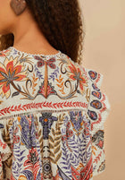 Farm Rio Off-White Boho Glam Lace Blouse