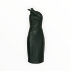 Shoshanna Arden Faux Leather Cocktail Dress - Forest