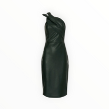Shoshanna Arden Faux Leather Cocktail Dress - Forest