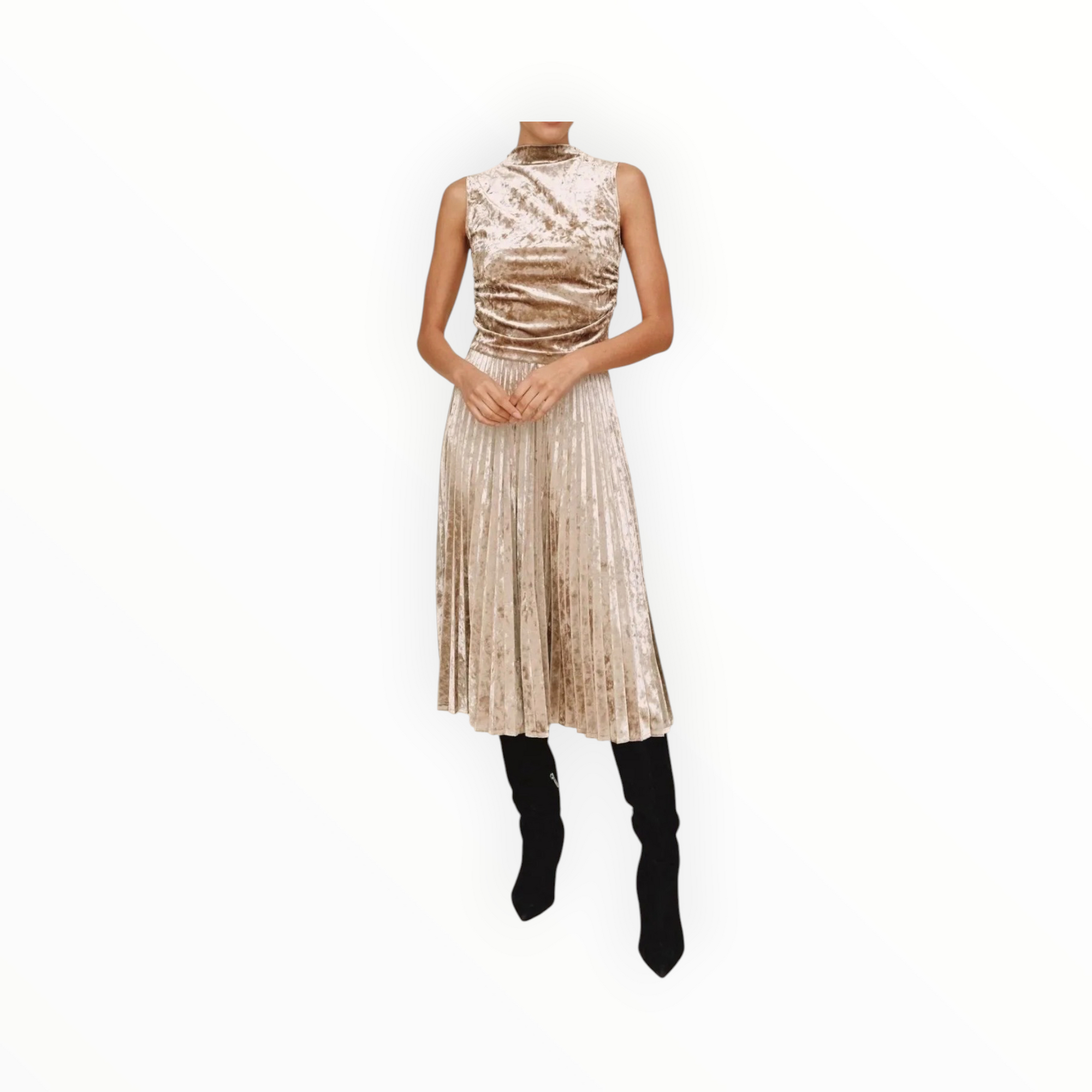 Bella Dahl Clean Waist Pleated Skirt - Mocha Softee