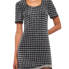 SIMKHAI Vivalie Embellished Grid Dress - Black