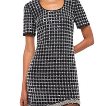SIMKHAI Vivalie Embellished Grid Dress - Black