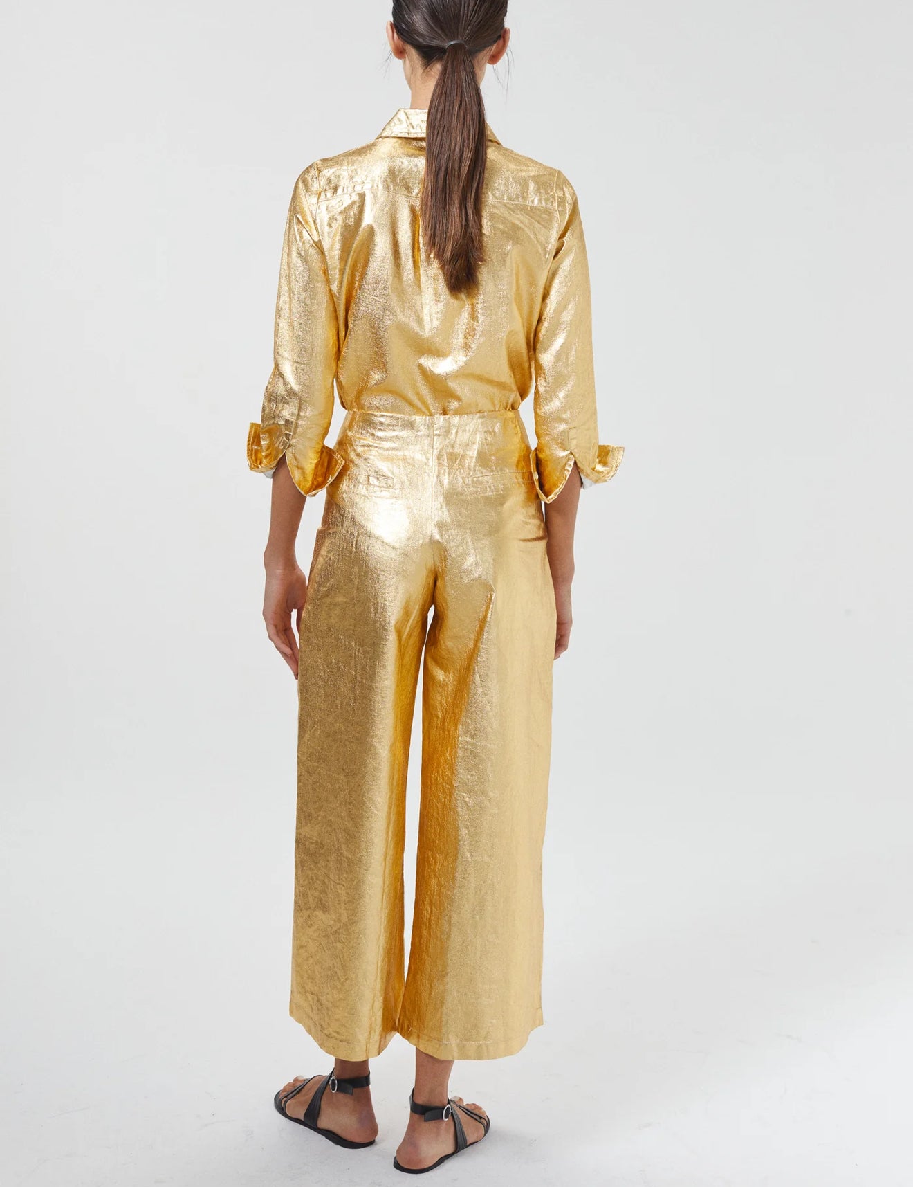 Lanhtropy Culotte Pants - Gold