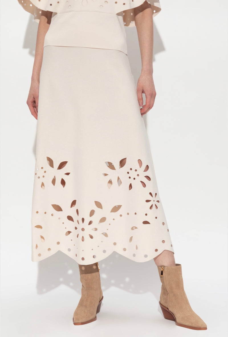 Ulla Johnson Grace Knit Midi Skirt - Cowrie