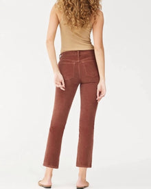DL1961 Mara Straight Mid Rise Instasculpt Ankle - Copper