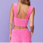 Monrow Terry Cloth Tank - Rose Bud