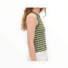 Velvet by Graham & Spencer Moire Tank - Green/White