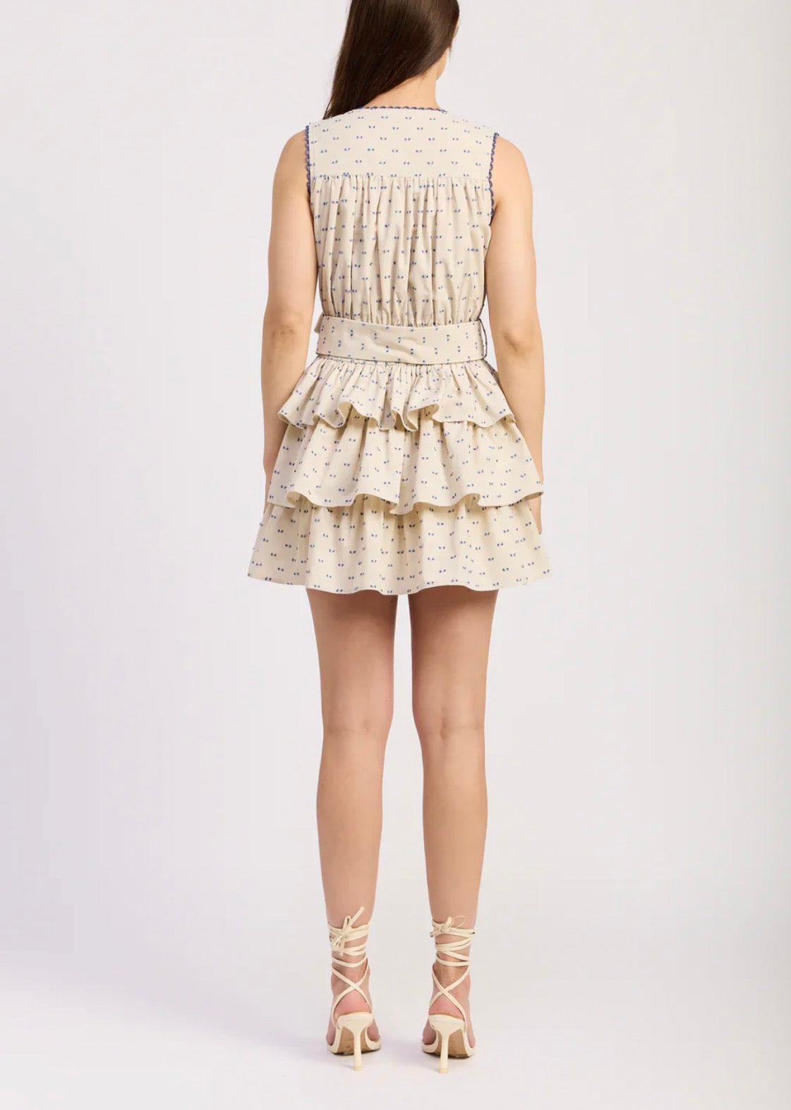 En Saison Donatella Mini Dress - Natural Cobalt