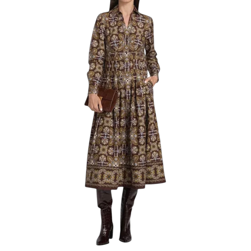 Cara Cara Cameron Dress - Vintage Tile Brown