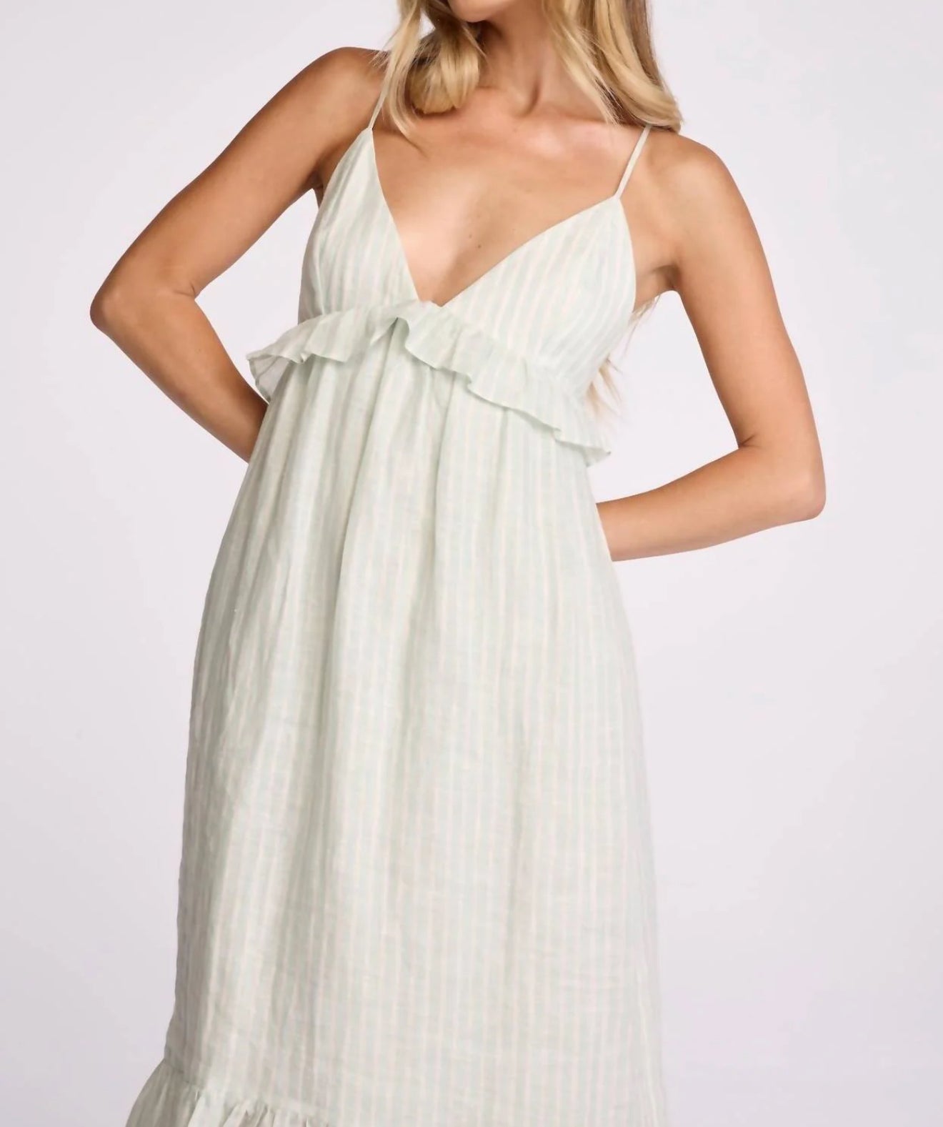 sundays Marceline Dress - Seafoam Stripe