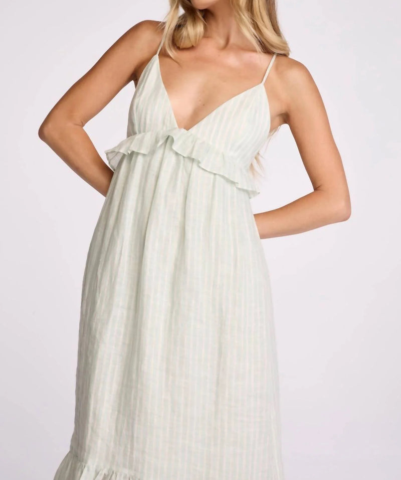 sundays Marceline Dress - Seafoam Stripe