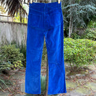 3x1 Flare Velvet Cropped High Rise - Royal Blue