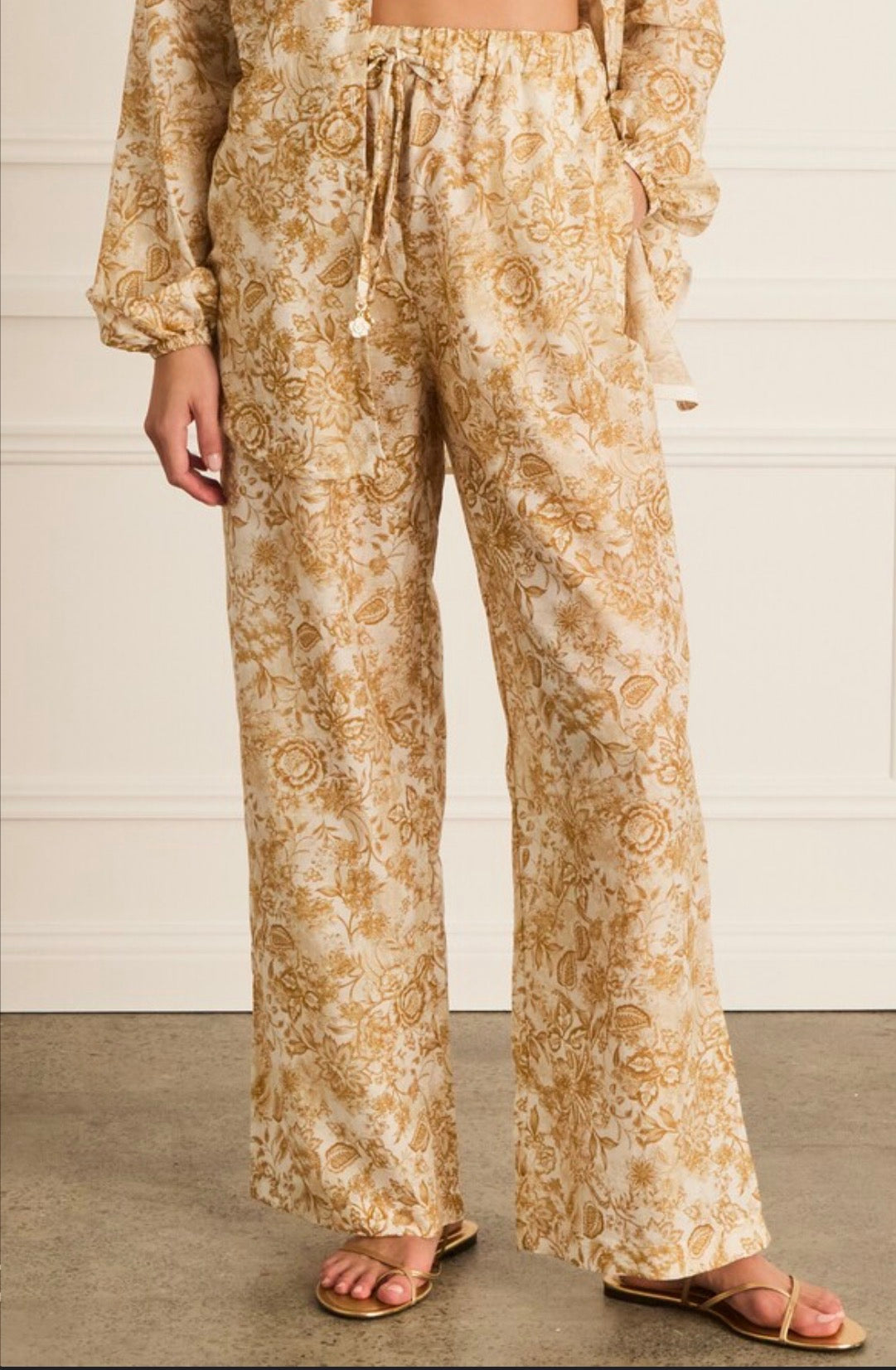 AQUA BLÚ Luminary Resort Pant - Gold