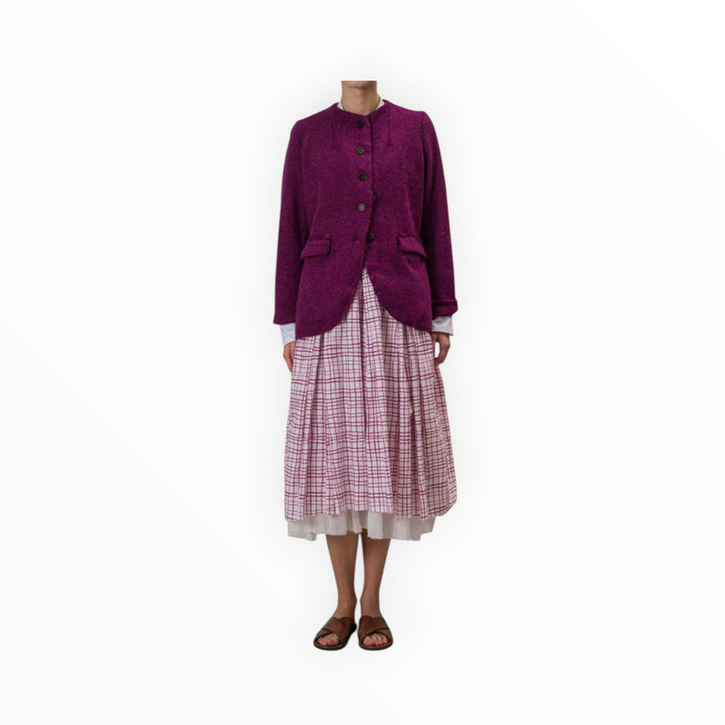H+ Hannoh Wessel Jnes Print Skirt - Fuchsia Checks
