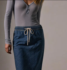 James Perse High Low Denim Skirt - Medium Wash