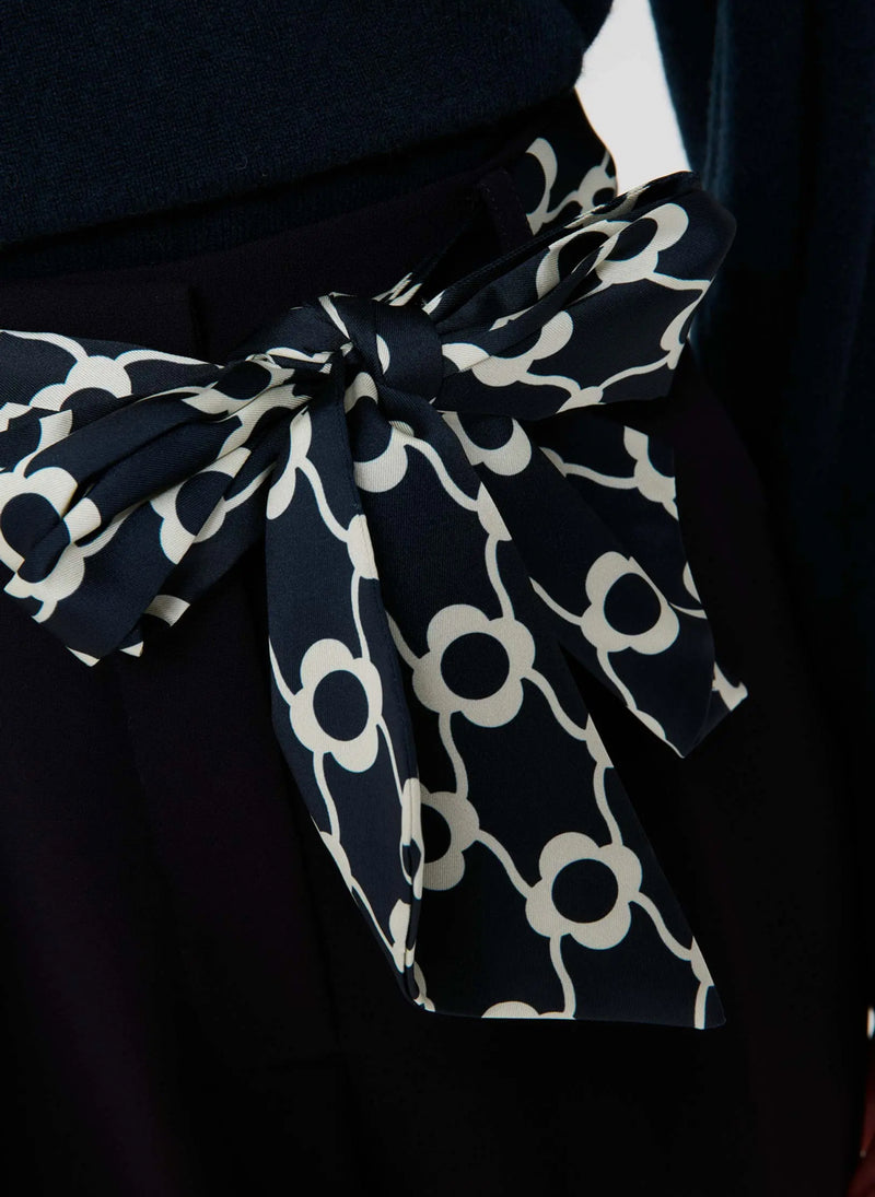 Tara Jarmon Paga Belted Pants - Midnight Blue