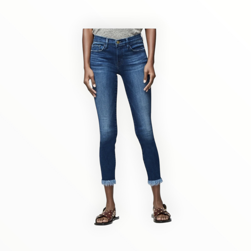 Frame Le Skinny de Jeanne Crop Micro Shredded - Cantine