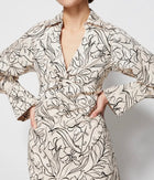 Jonathan Simkhai Lee Multicolor Print Long Sleeve Midi Dress
