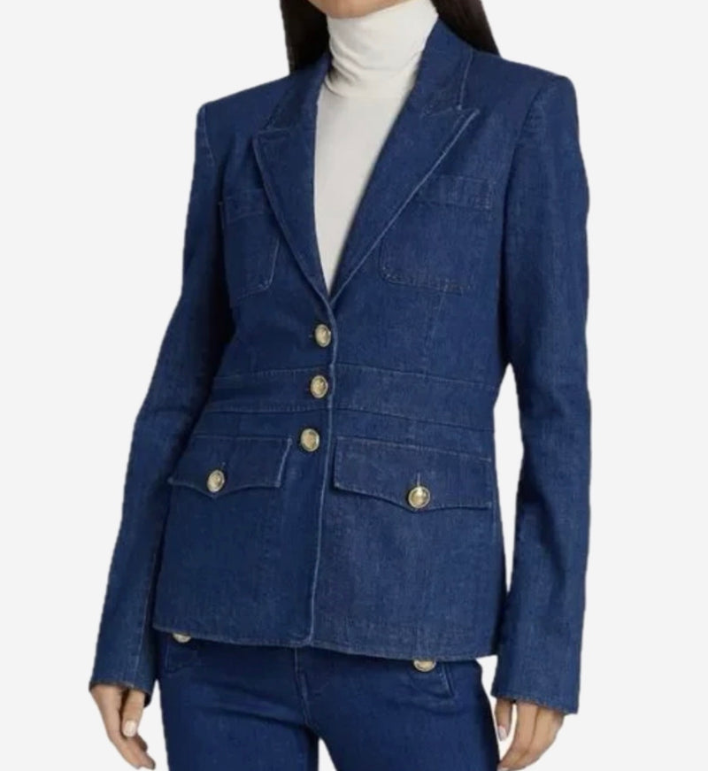 Derek Lam 10 Crosby Keith Utility Jacket - Denim Dark Wash