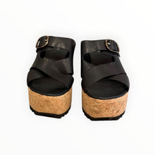 Homers Venice Wedge Sandal - Black