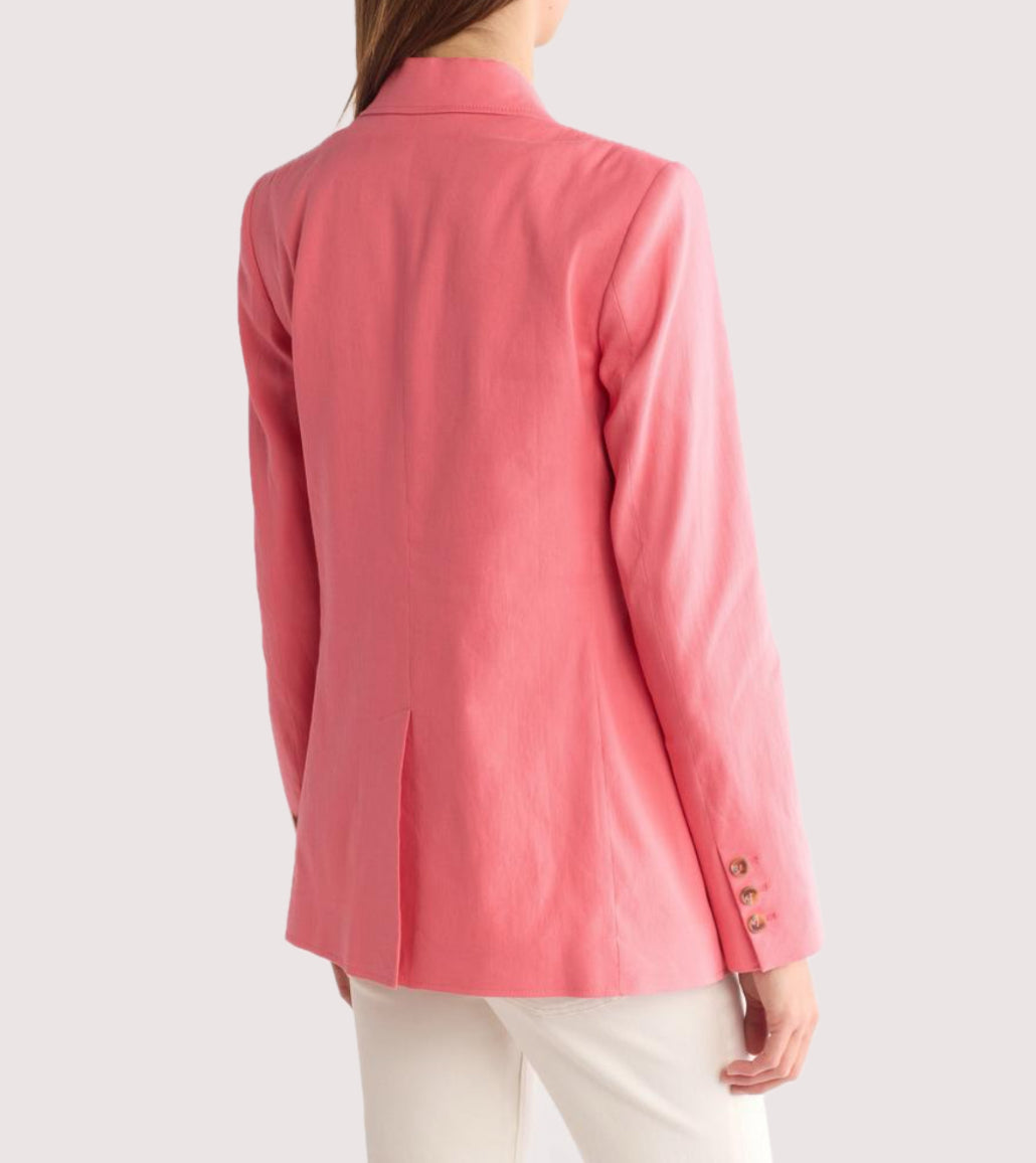 A.L.C. Donovan Linen Blend Blazer - Dark Grapefruit