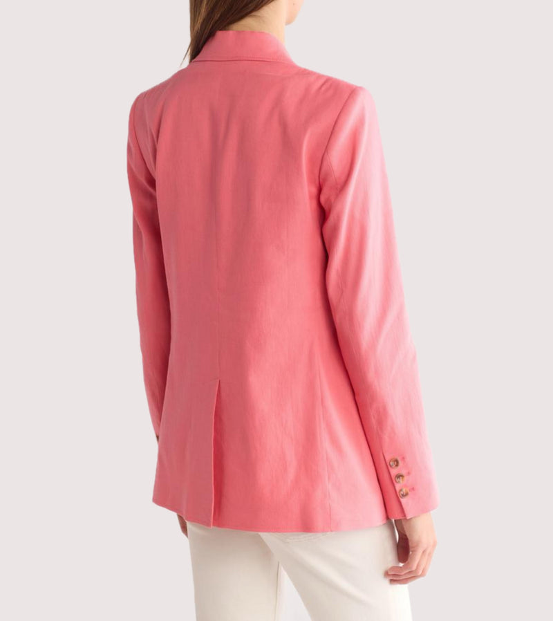 A.L.C. Donovan Linen Blend Blazer - Dark Grapefruit