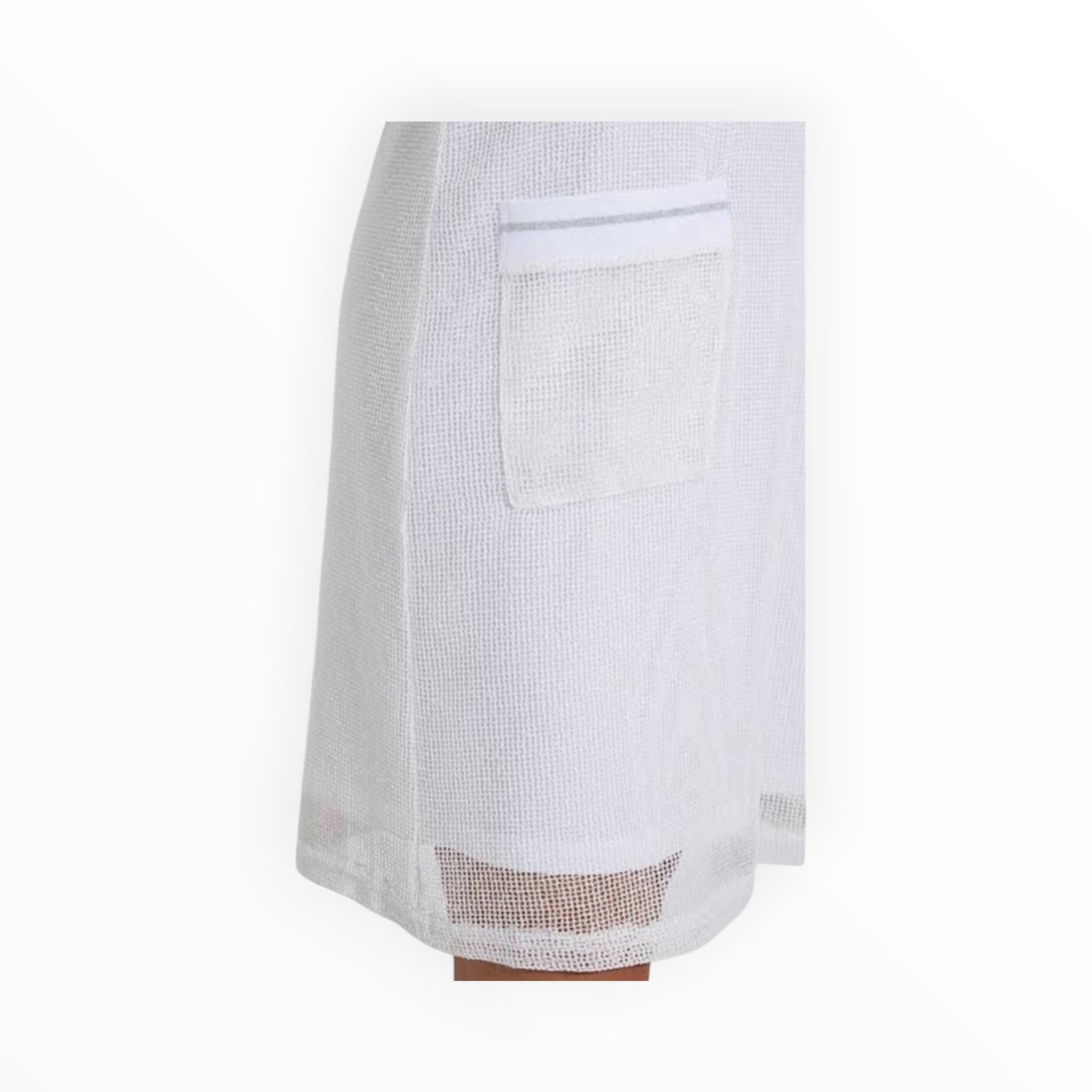 Joseph Ribkoff Mesh Overlay Dress - White
