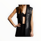 NONchalant Label Vivian Leather Vest - Black