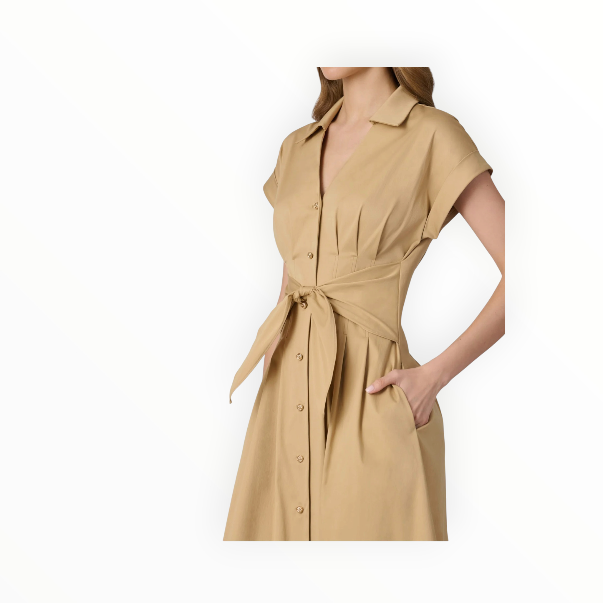 Shoshanna Josephine Dress - Khaki