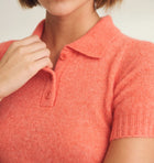 Naadam Cashmere Featherweight Short Sleeve Polo - Nectar