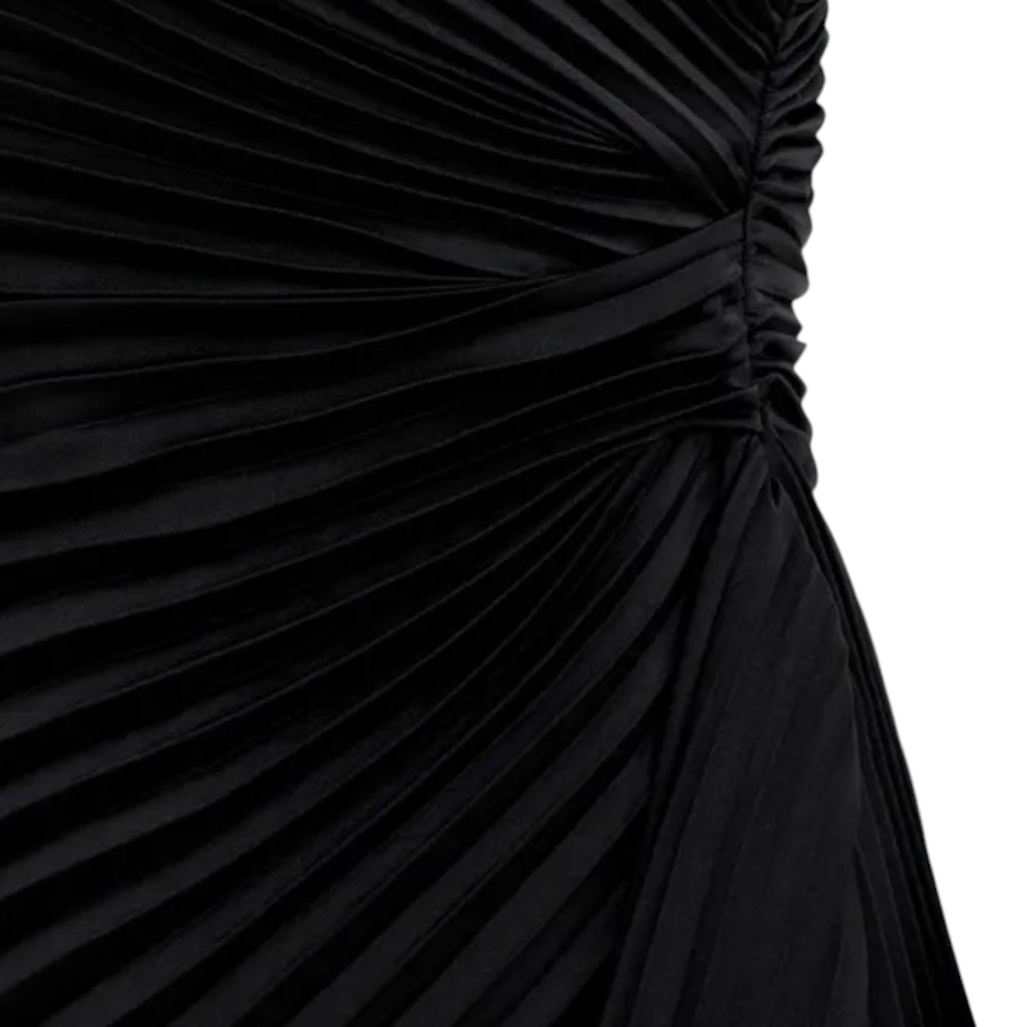A.L.C. Layla Strapless Pleated Gown - Black