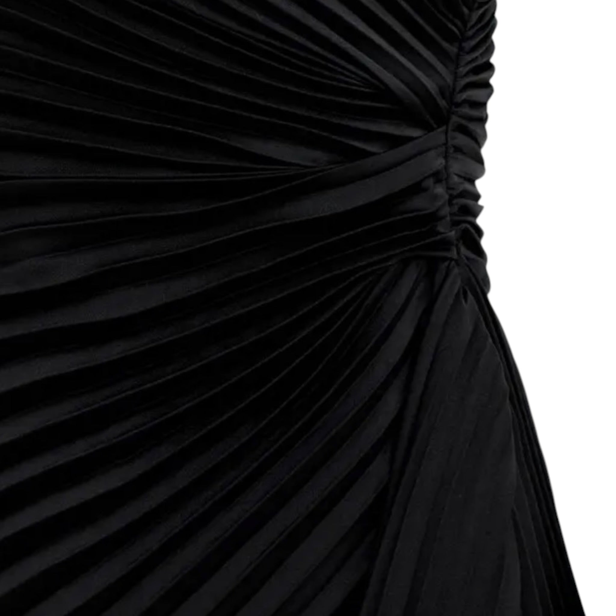 A.L.C. Layla Strapless Pleated Gown - Black