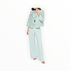 Joseph Ribkoff Shadow Stripe Swing Jacket W/Lapel Style - Pistachio