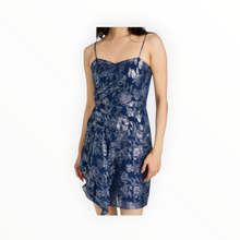 Shoshanna Midnight Camille Dress - Navy/Silver