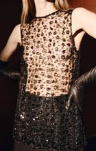 Rue Sophie Rue Sophie Ananya Sequinced Mesh Top - Black