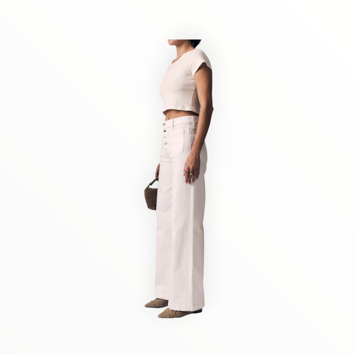 LE JEAN Georgia Wide Leg - White