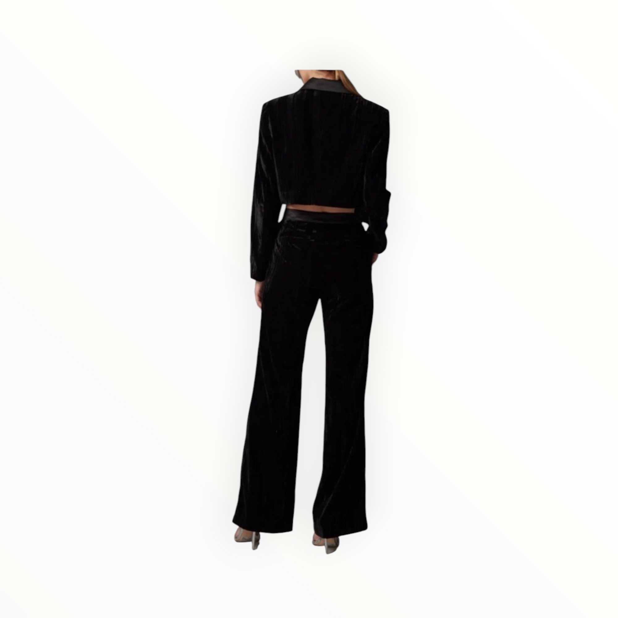 Gilner Farrar Brielle Pant - Black Crinkled Velvet