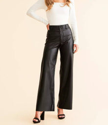 Z Supply Rilynn Faux Leather Pant - Black