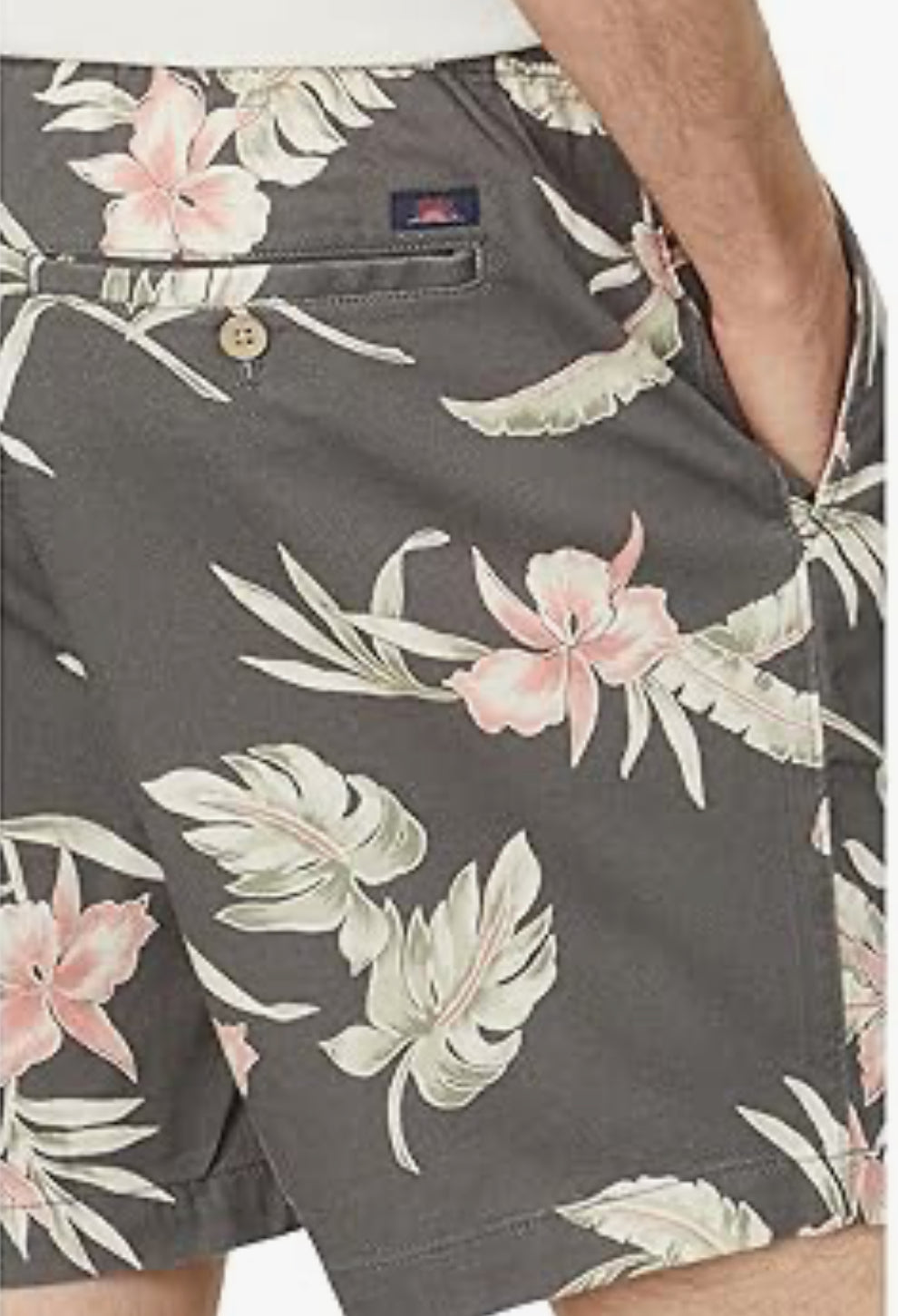 Faherty Essential Drawstring Shorts 6.5" - Charcoal Island Air Orchid