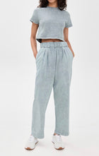 Les Tien Penny Pleat Front Pants - Slate Grey Mineral