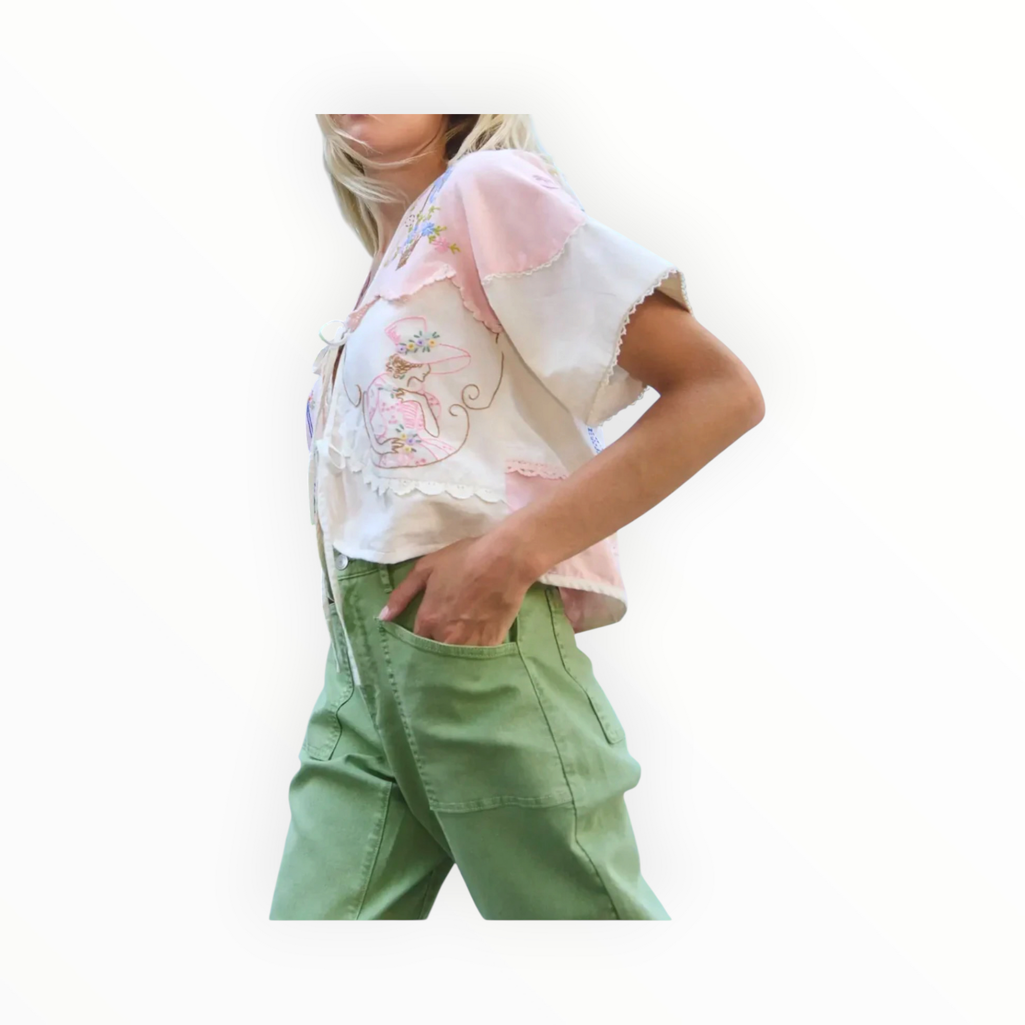 Hunter Bell Mallory Jeans - Leaf Green Denim