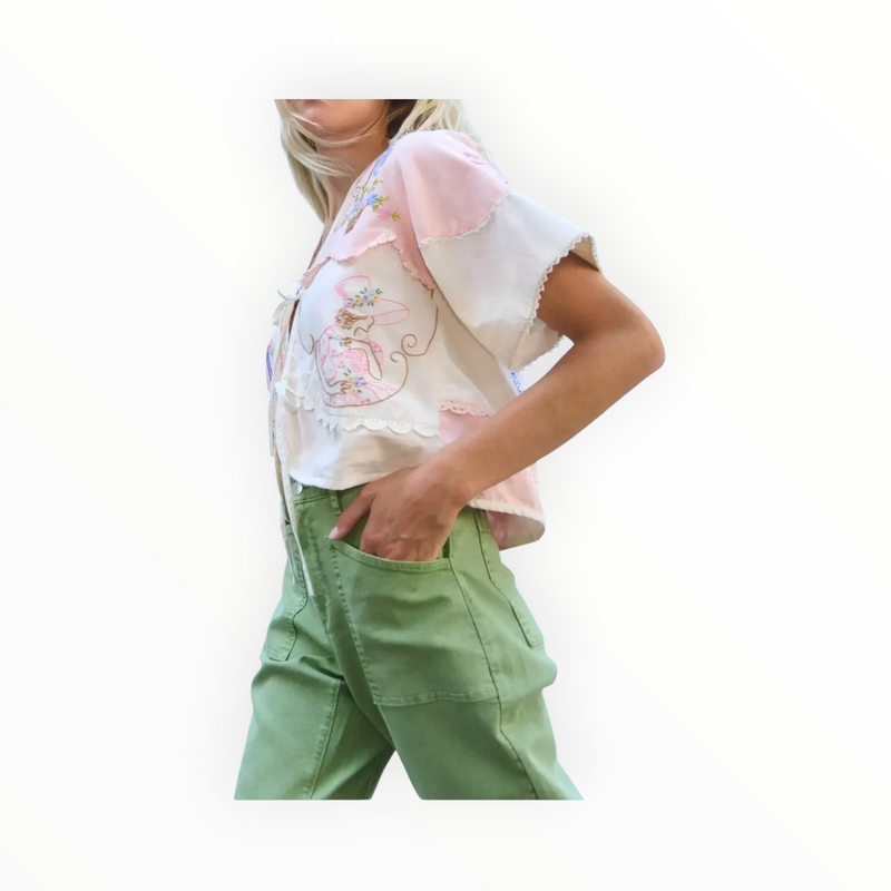 Hunter Bell Mallory Jeans - Leaf Green Denim